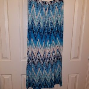 Saint Tropez size M maxi skirt, blue/white